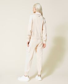 Pantalon de jogging avec insertions Blanc « Mystic White » Femme 221LL32CC-04