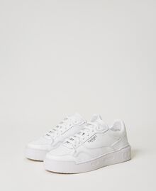 Trainers with printed Oval T White Woman 231TCP090-02