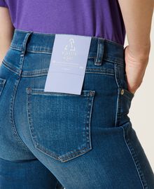 Straight fit recycled cotton jeans "Mid Denim" Blue Woman 222AP229D-05