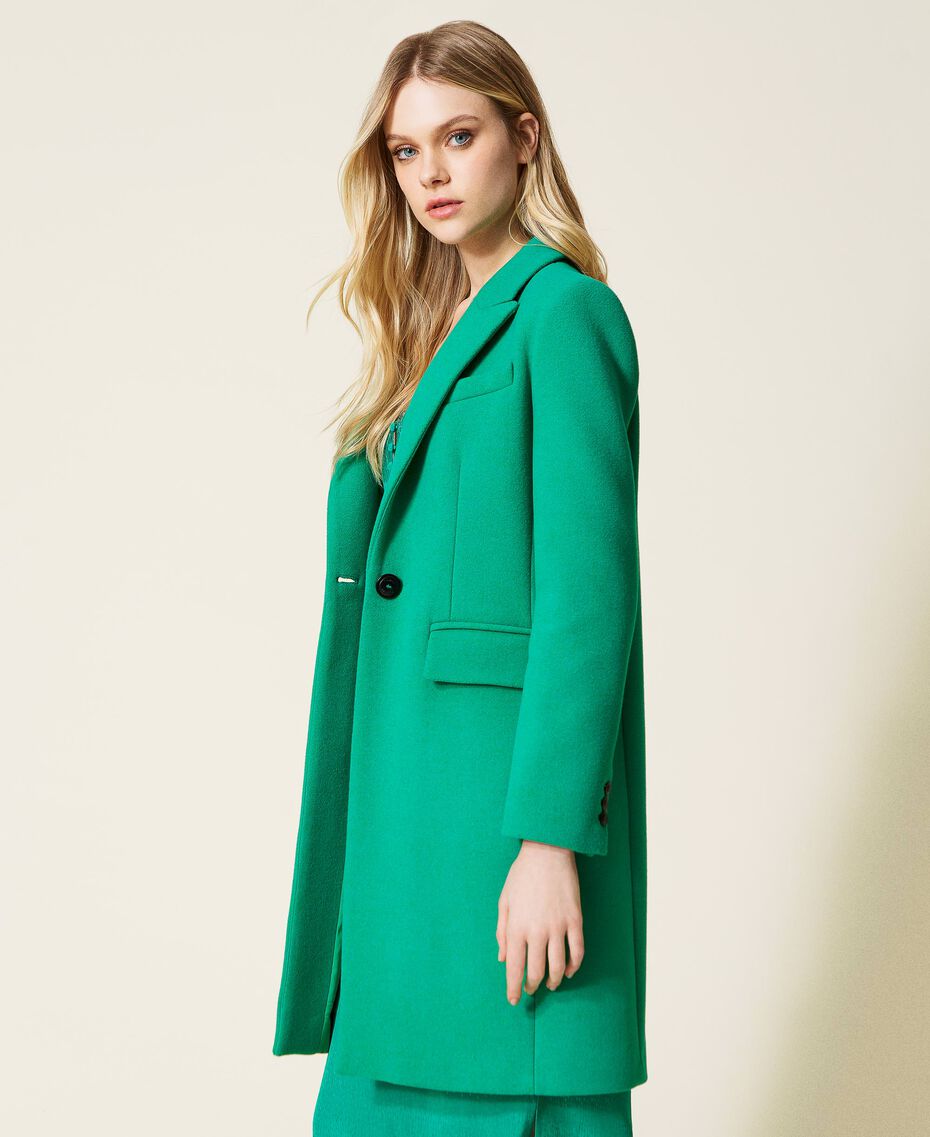Wool blend coat "Peppermint” Green Woman 222TP2060-02