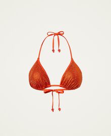 Triangle bikini top with rhinestones "Orange Sun” Orange Woman 221LBMB22-0S