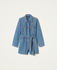 Combi-short en jean Bleu "Denim Moyen" Femme 221AT2590-0S
