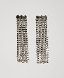 Earrings with rhinestone fringes Crystal Woman 231TA4151-01