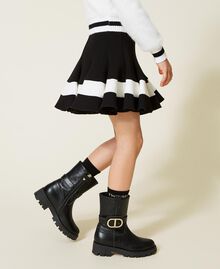 Scuba skirt with rhinestone logo Off White Child 222GJ2142-02