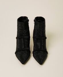 Ankle boots with rhinestones and bows Black Woman 222ACP240-06