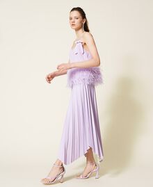 Jupe mi-longue plissée Violet « Pastel Lilac » Femme 221AT2173-03