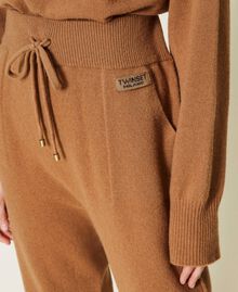 Wool and cashmere joggers “Rum” Brown Woman 212TT3124-06