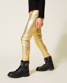 Laminated skinny trousers "Laminated" Gold Child 222GJ2200-03