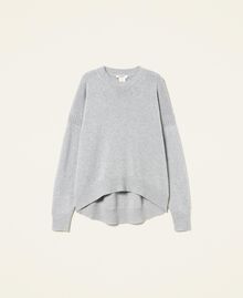 Recycled cashmere blend jumper Chalk Woman 212TQ3120-0S