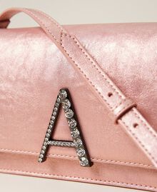 Shoulder bag with rhinestone logo "Icing" Pink Woman 222AA7393-04