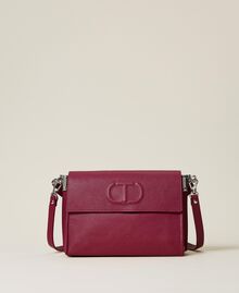 'Bisou' leather bag with flap "Cerise" Fuchsia Woman 222TB7423-03