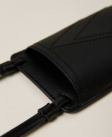 Pochette pour téléphone portable avec logo brodé Noir Femme 221AO8036-05