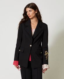 Blazer with bow embroidery Black Woman 231AP2042-02
