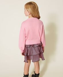 Pullover mit Strasslogo „Aurora Pink“-Rosa Kind 222GJ318A-03