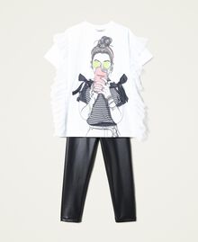 Maxi t-shirt avec tulle et legging Imprimé « Teen Girl » Enfant 221GJ224D-0S