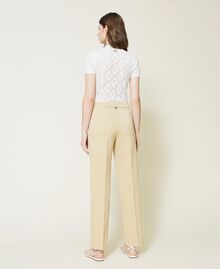 Pantalon en satin opaque Rose Craie Femme 221TP2653-03