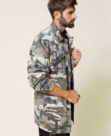Giacca unisex Myfo a stampa camouflage Stampa "Hiding Pattern" Grigio Unisex 999AQ208A-08