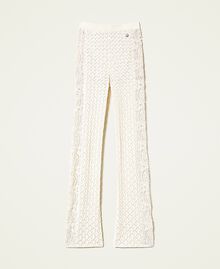 Pantalon en maille avec bandes en crochet Chantilly Femme 221AT3240-0S