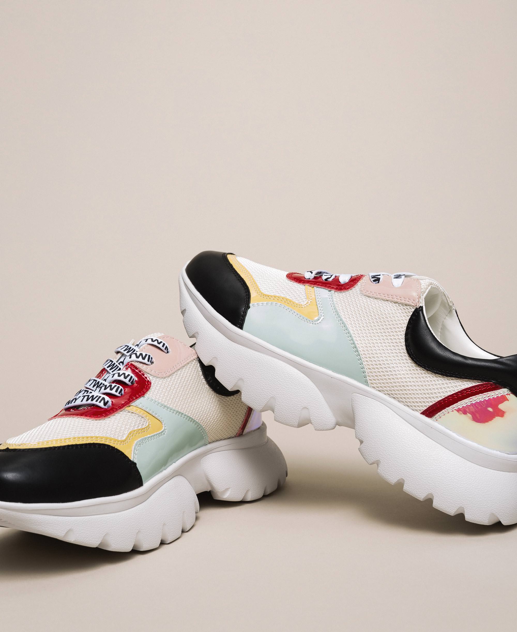 Zapatillas De Running Con Velcros Y Cordones Elásticos - Blanco - Niño