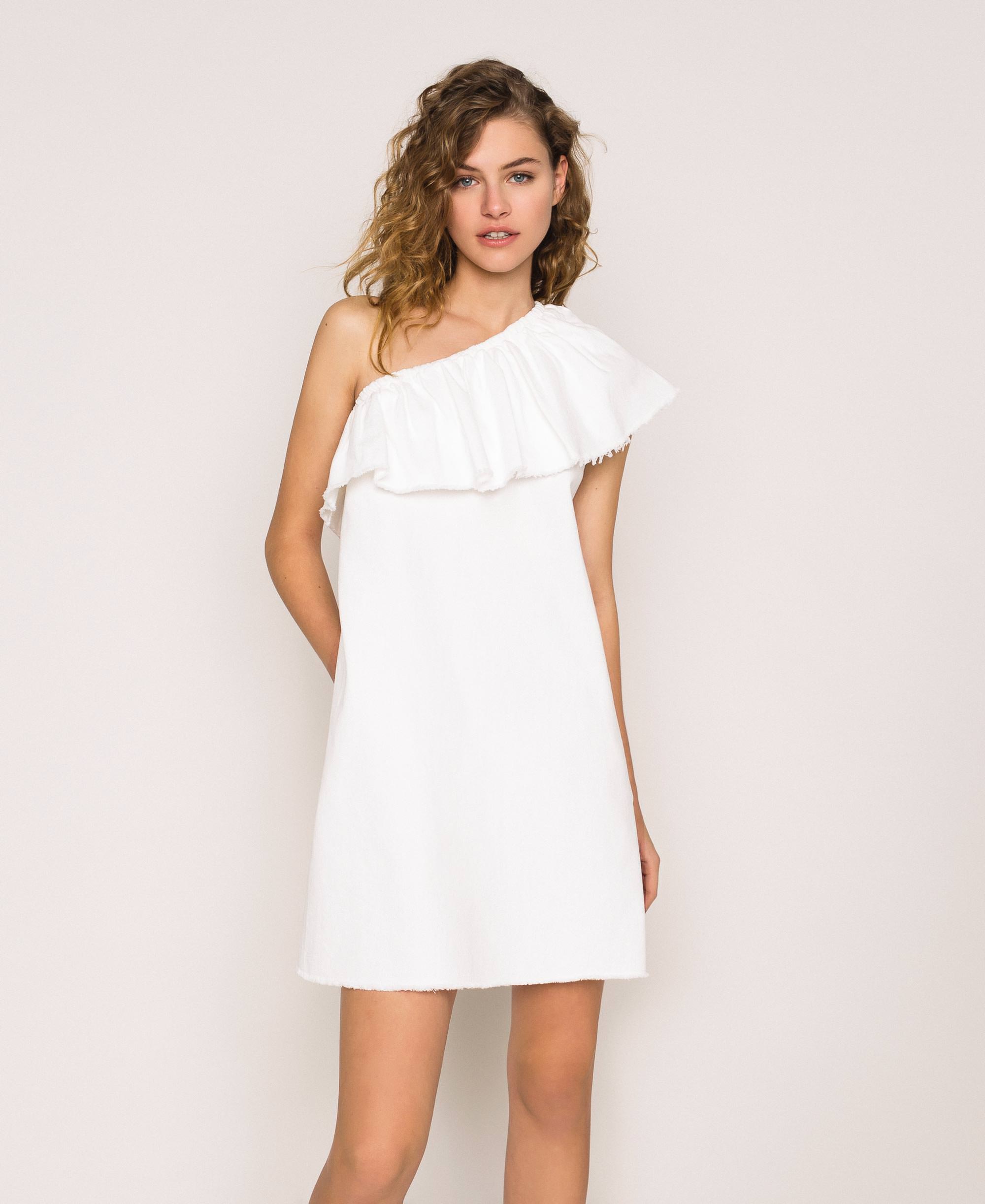 white denim maxi dress