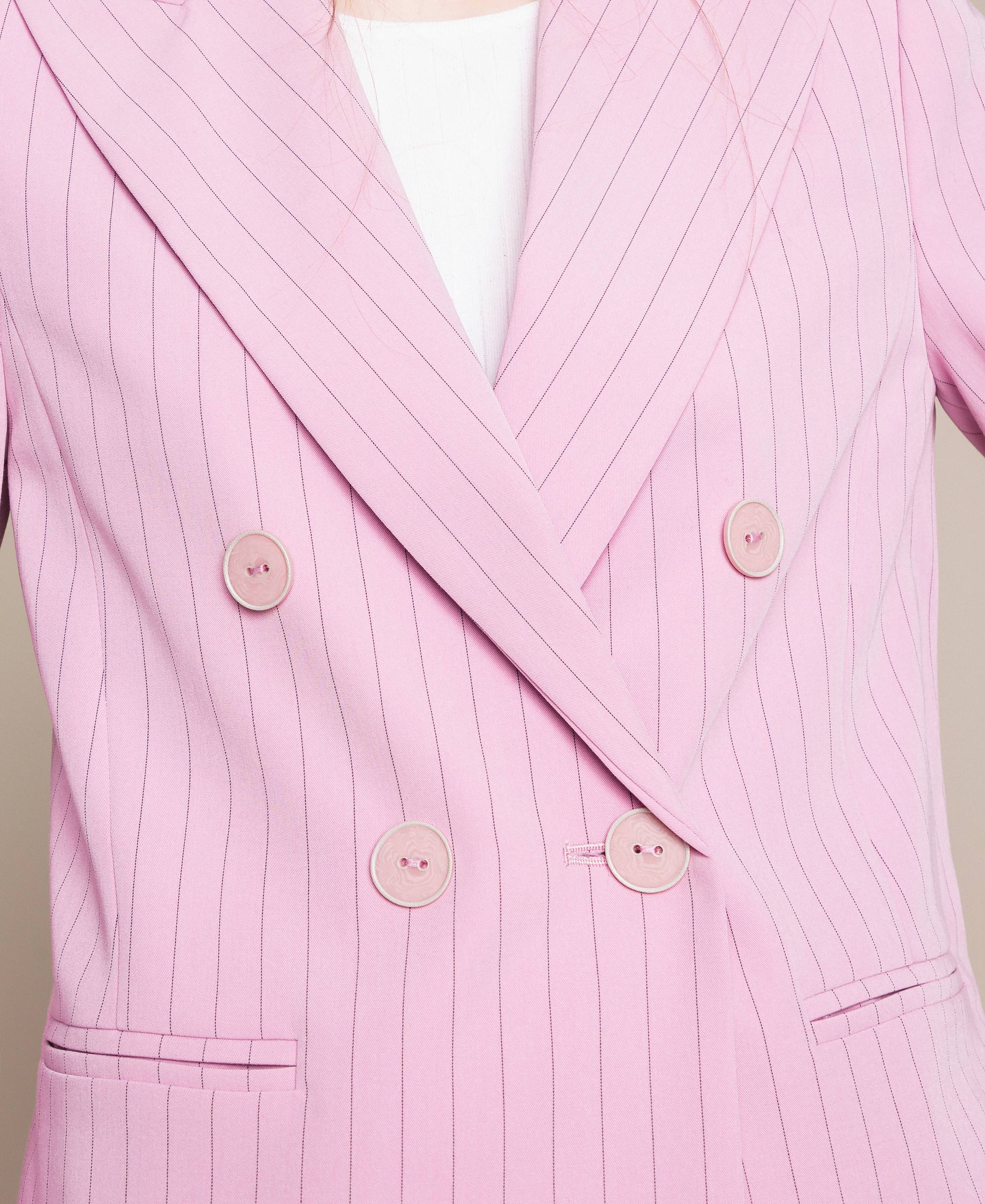 Vicolo giacca blazer doppiopetto in crepe rosa