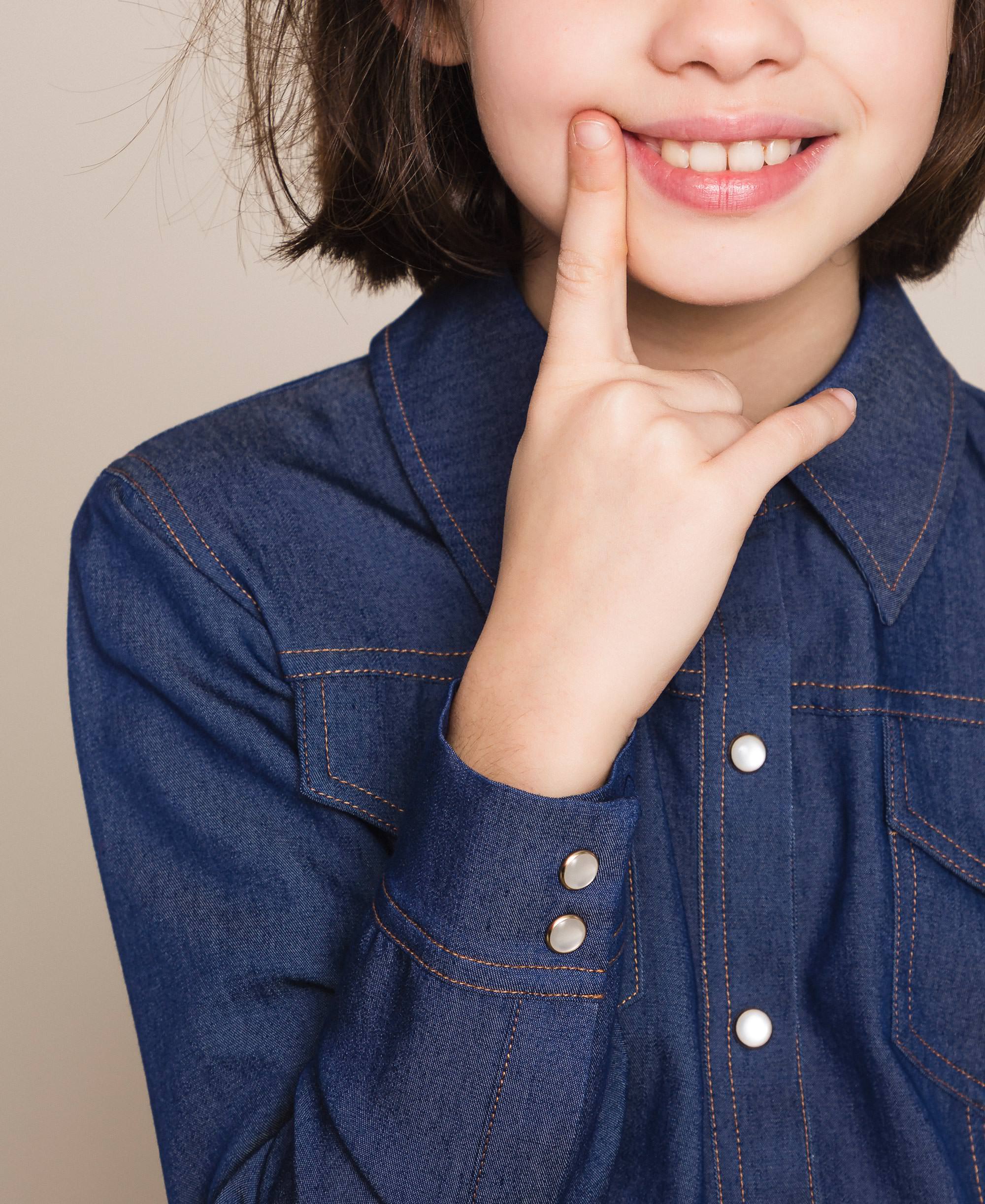 Camicia in jeans Bambina, Blu | TWINSET Milano