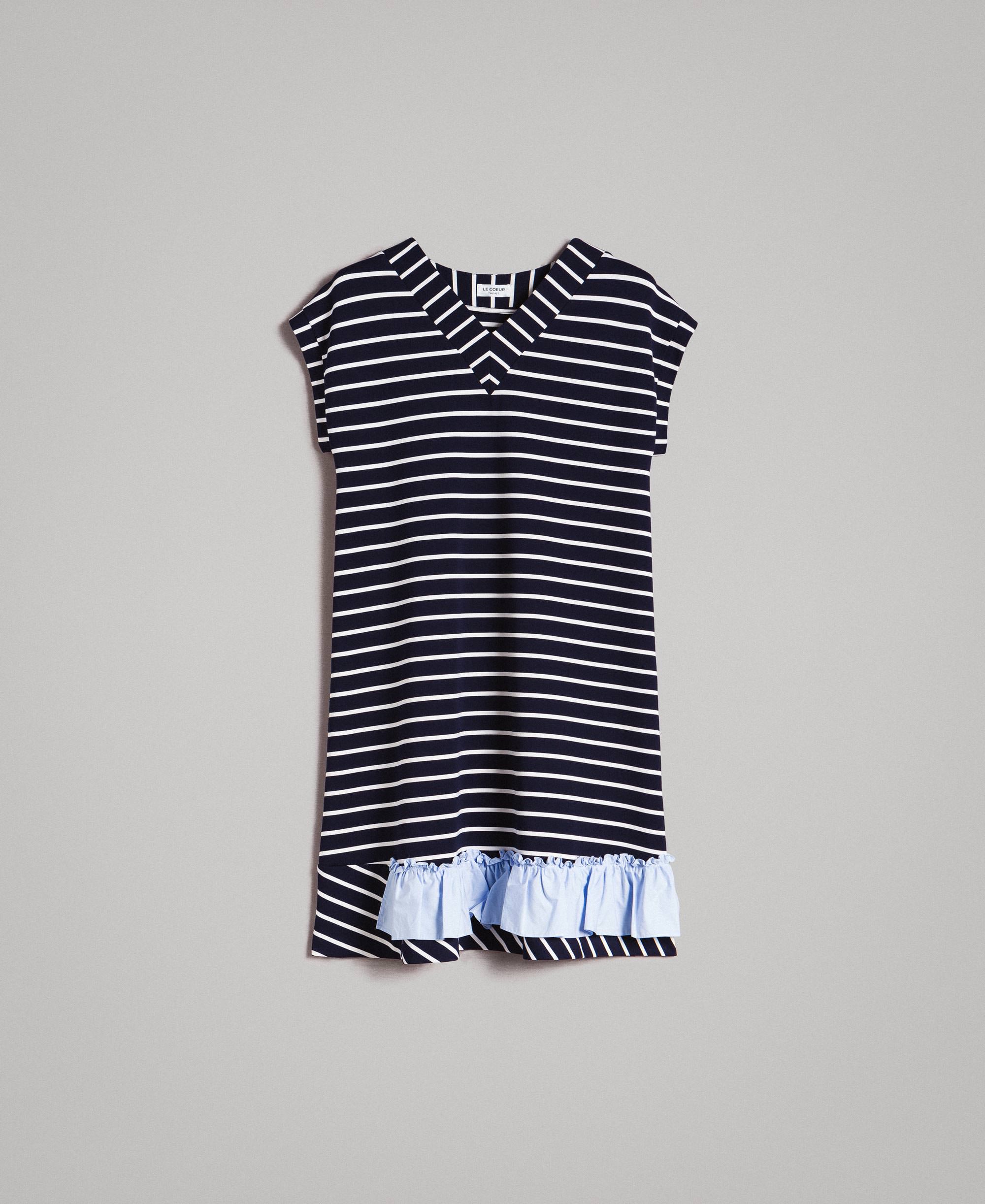 Robe Lâche Revers Rayé