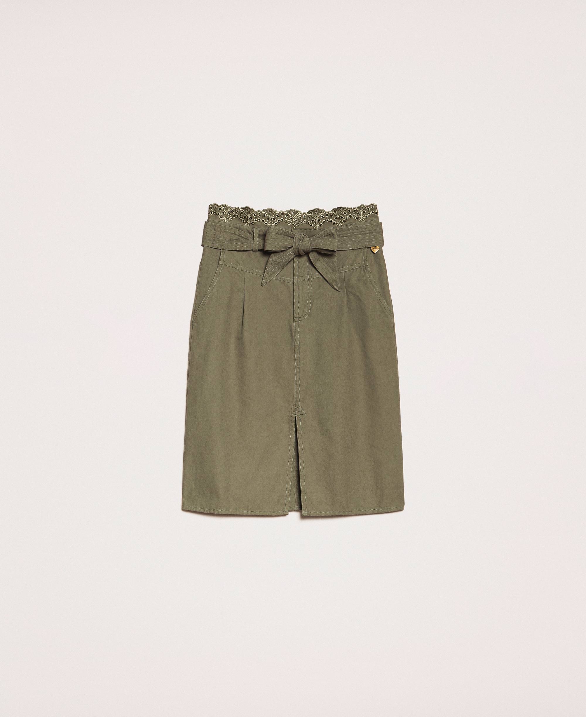Multi Slit Skirt Trench Canvas main image 1