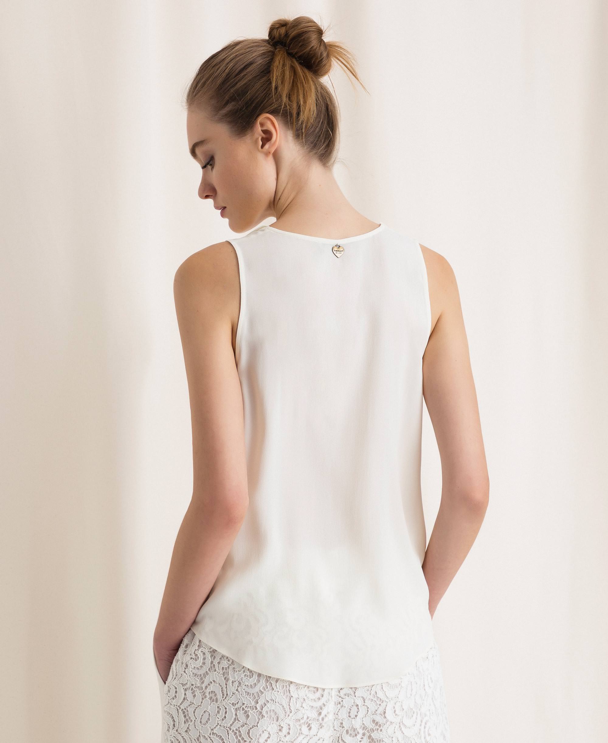 Robe imprimée en soie mélangée