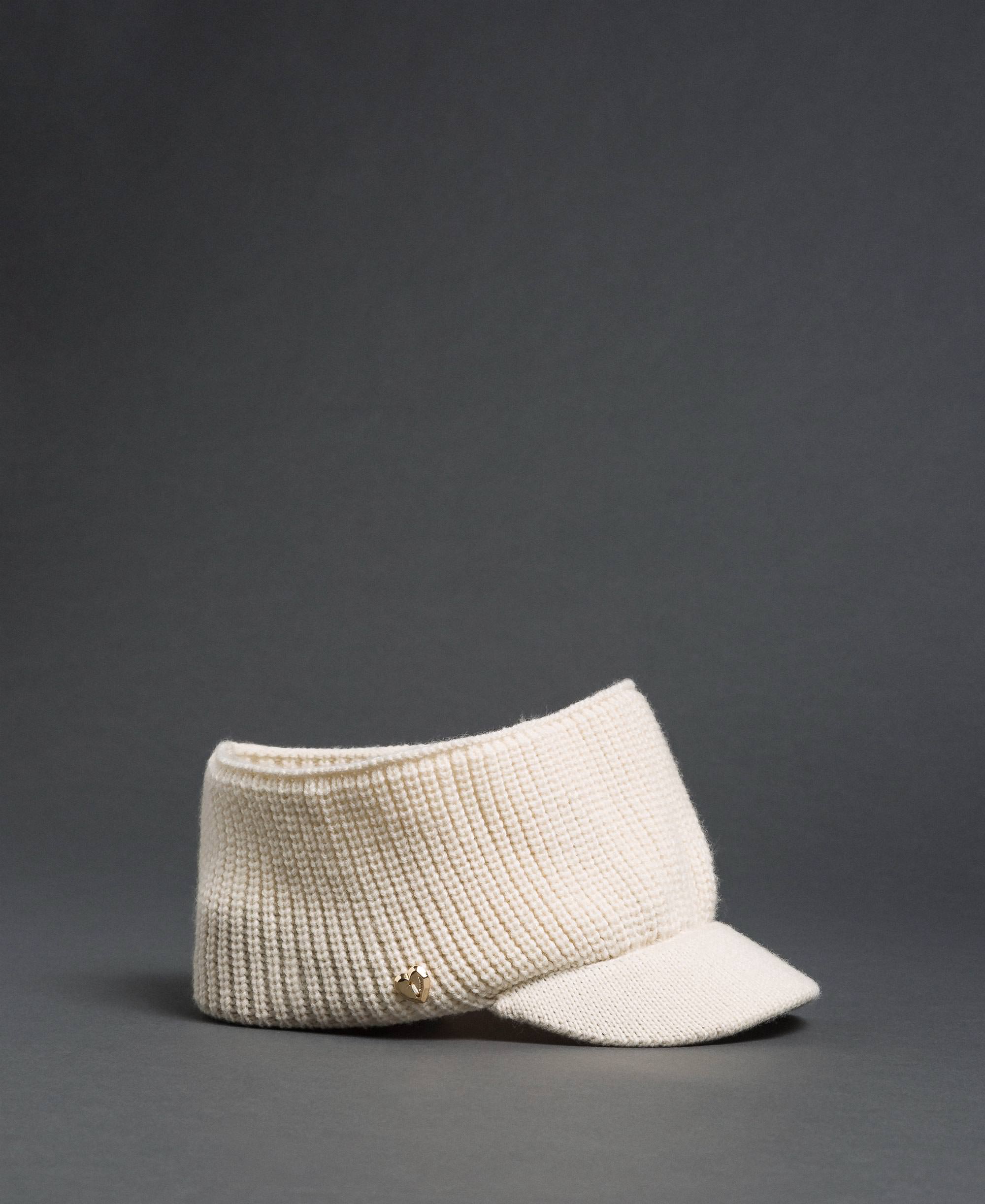 Knit headband with visor