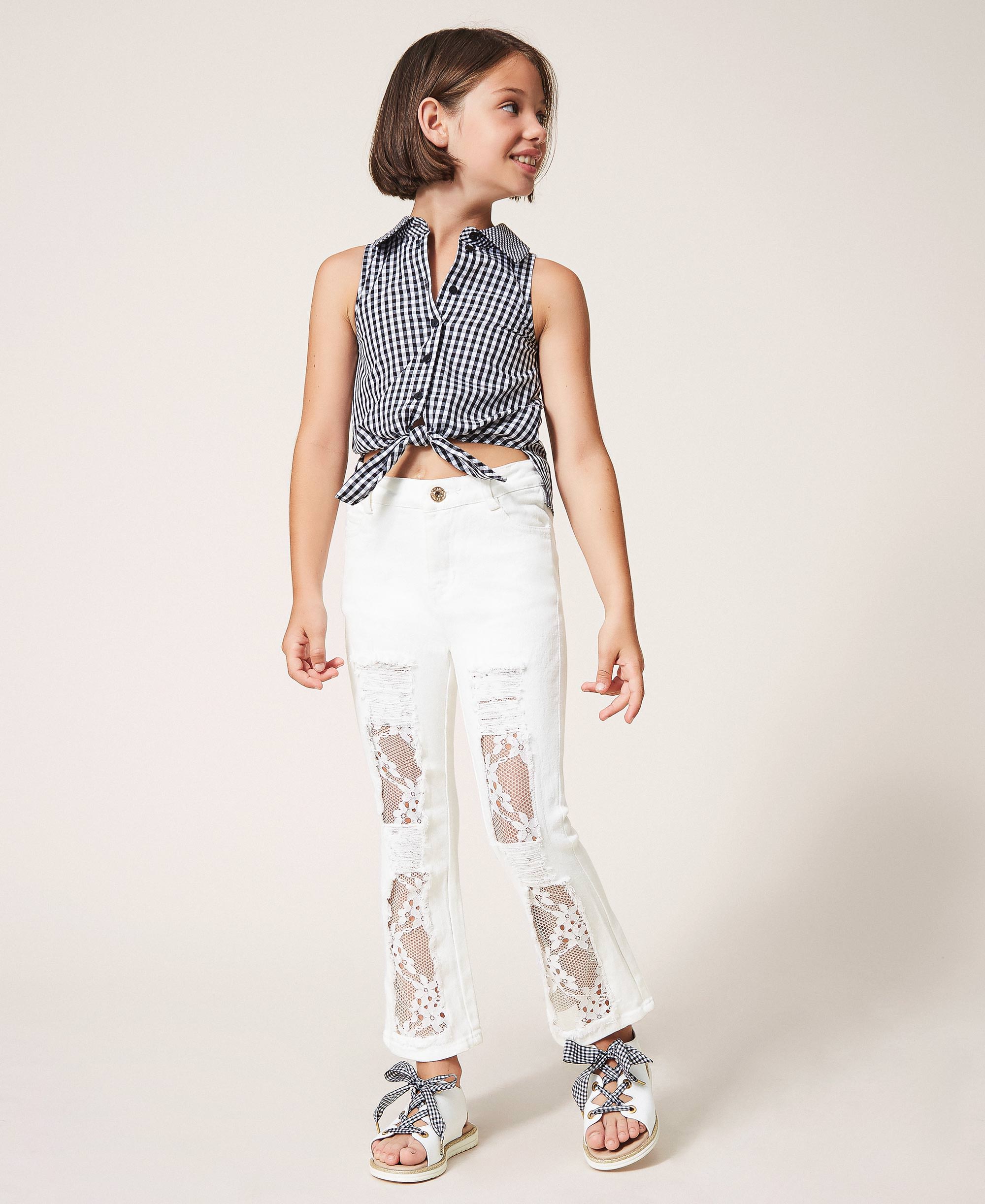 flared trousers with belt loops