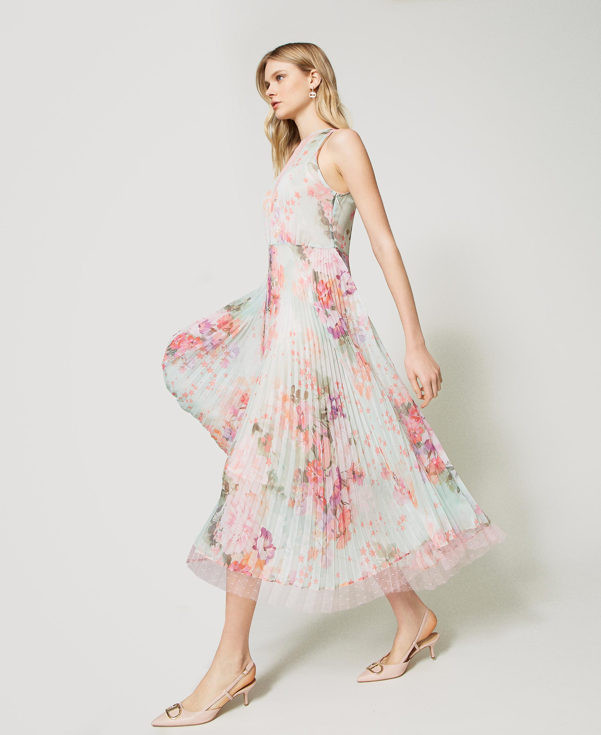 Vestido De Fiesta De Crepé Satén En Azul - Alex Perry