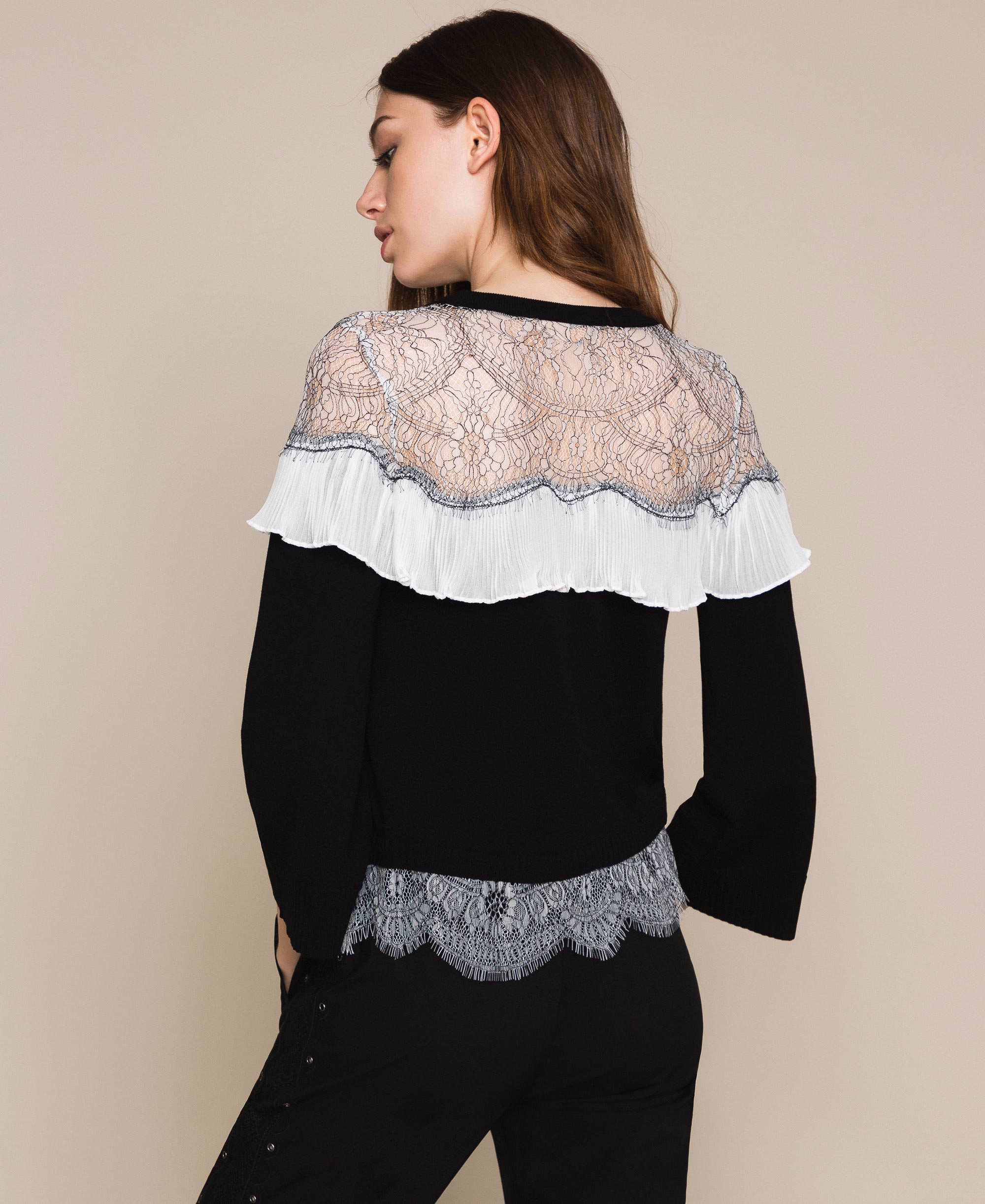 jumper with see through sleeves
