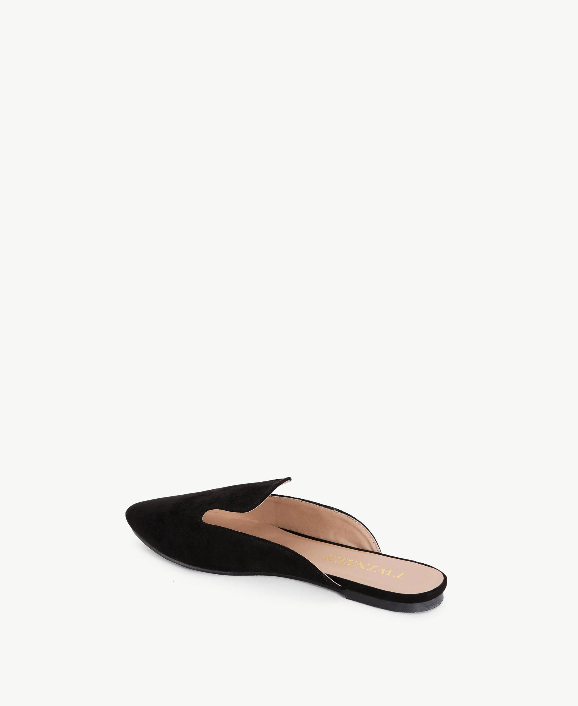 faux leather slippers