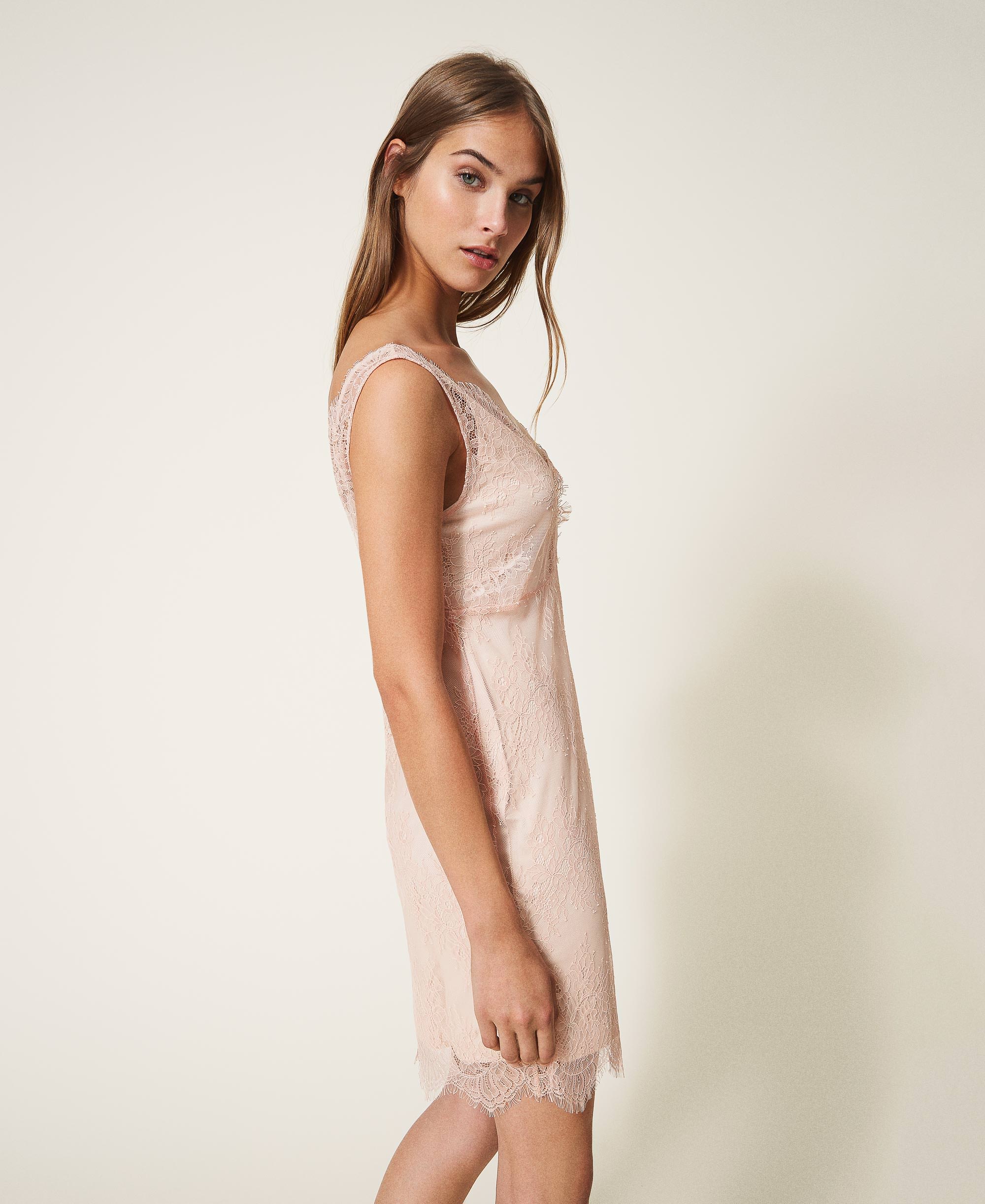 Violet lace slip