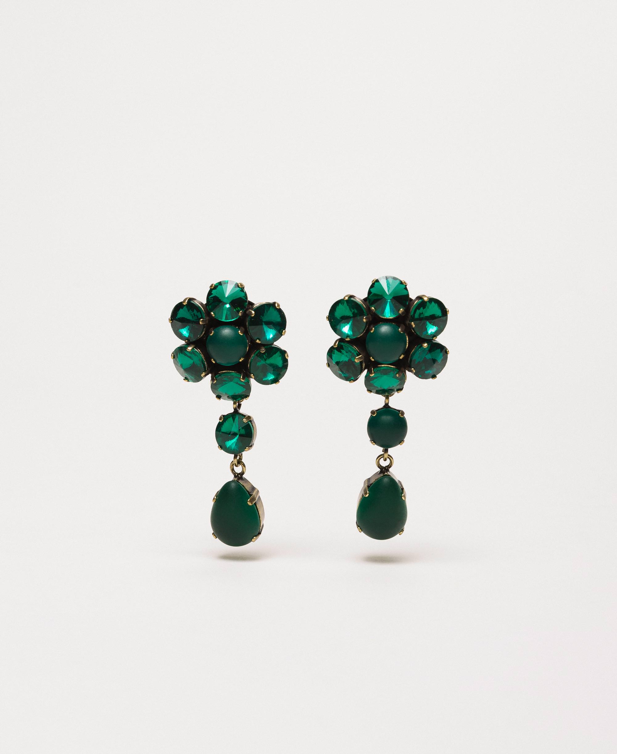 Bijoux Indiens Ethniques boucles d'oreilles argent pierres semi