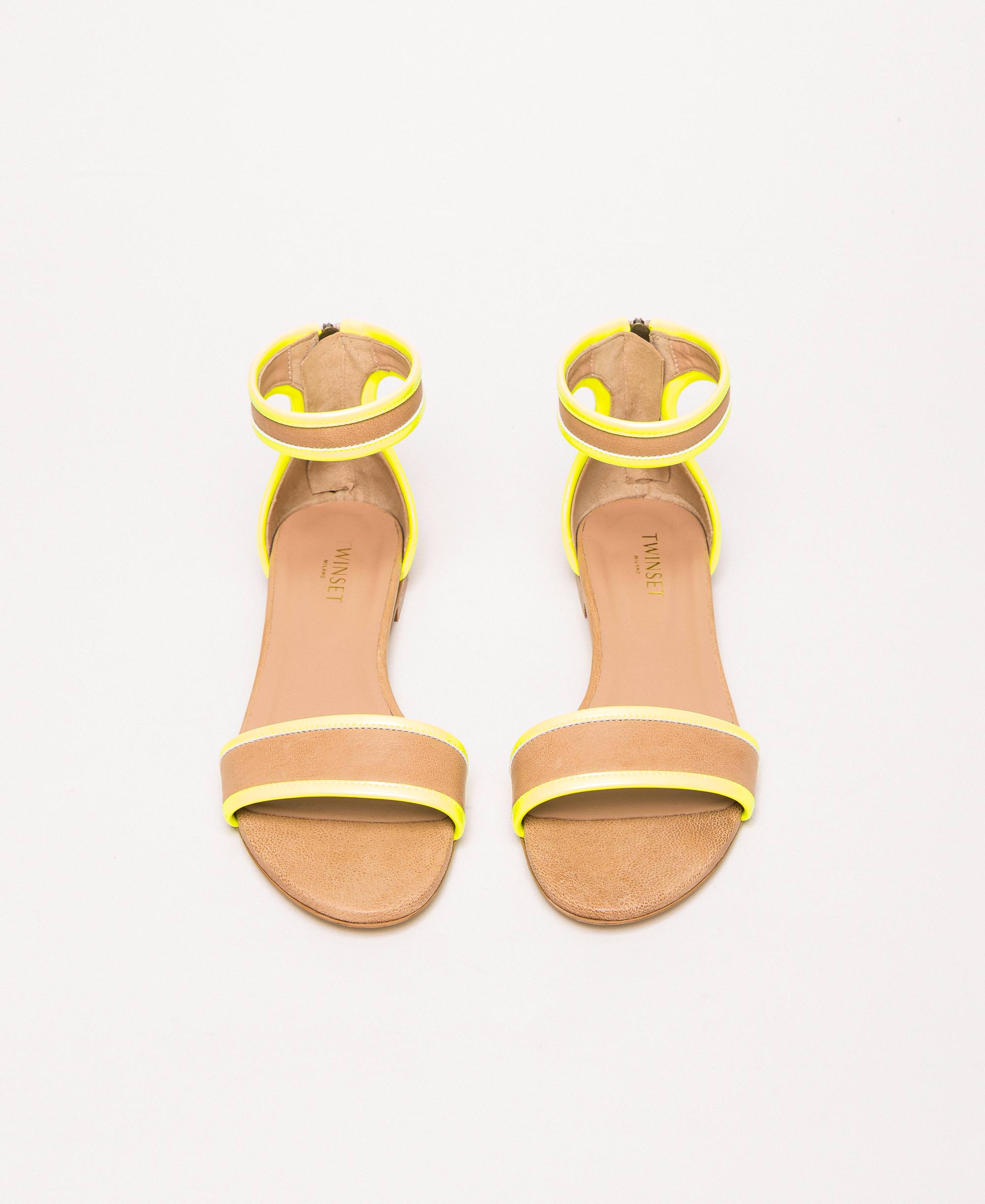 yellow patent leather sandals