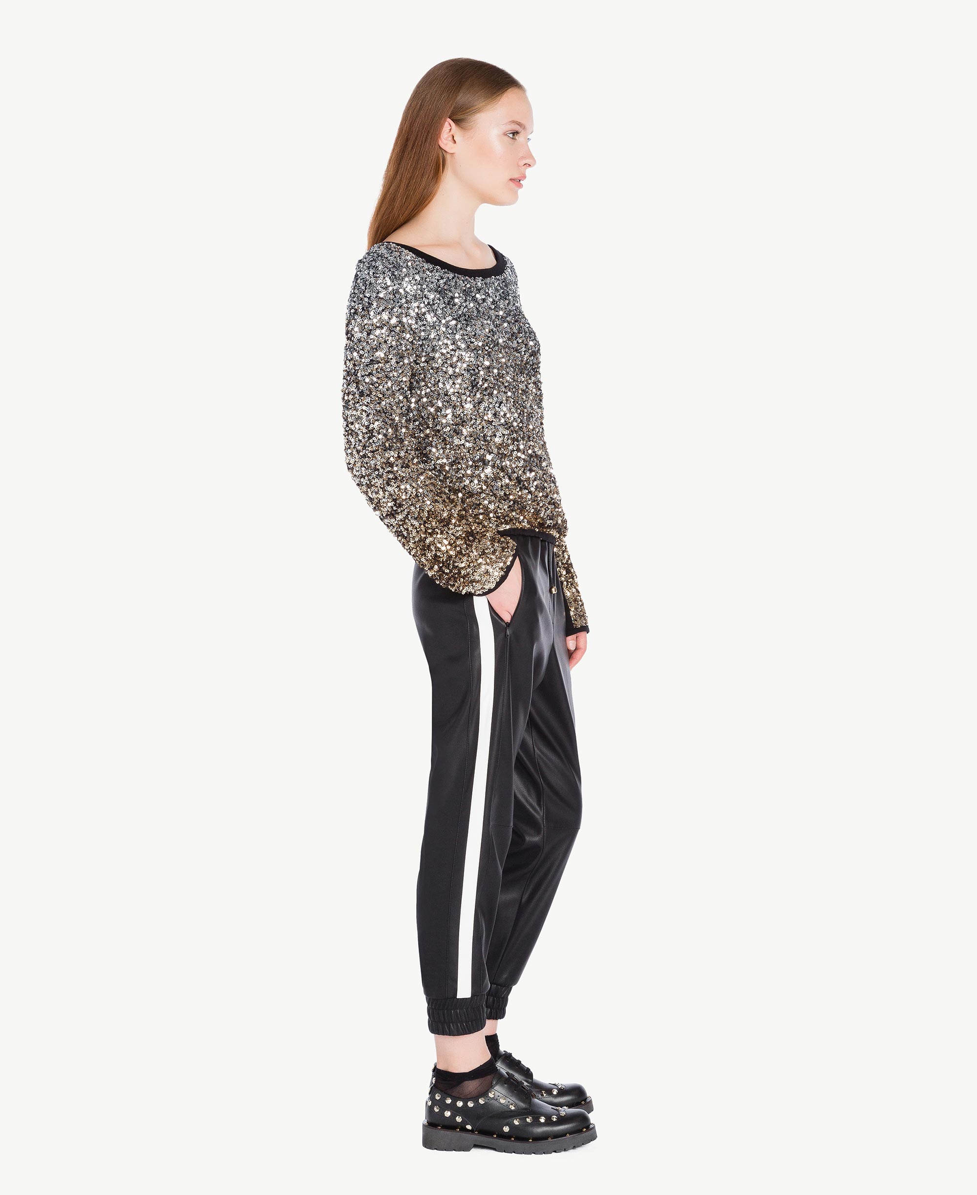 CAUSE A COMMOTION SEQUIN BLOUSE