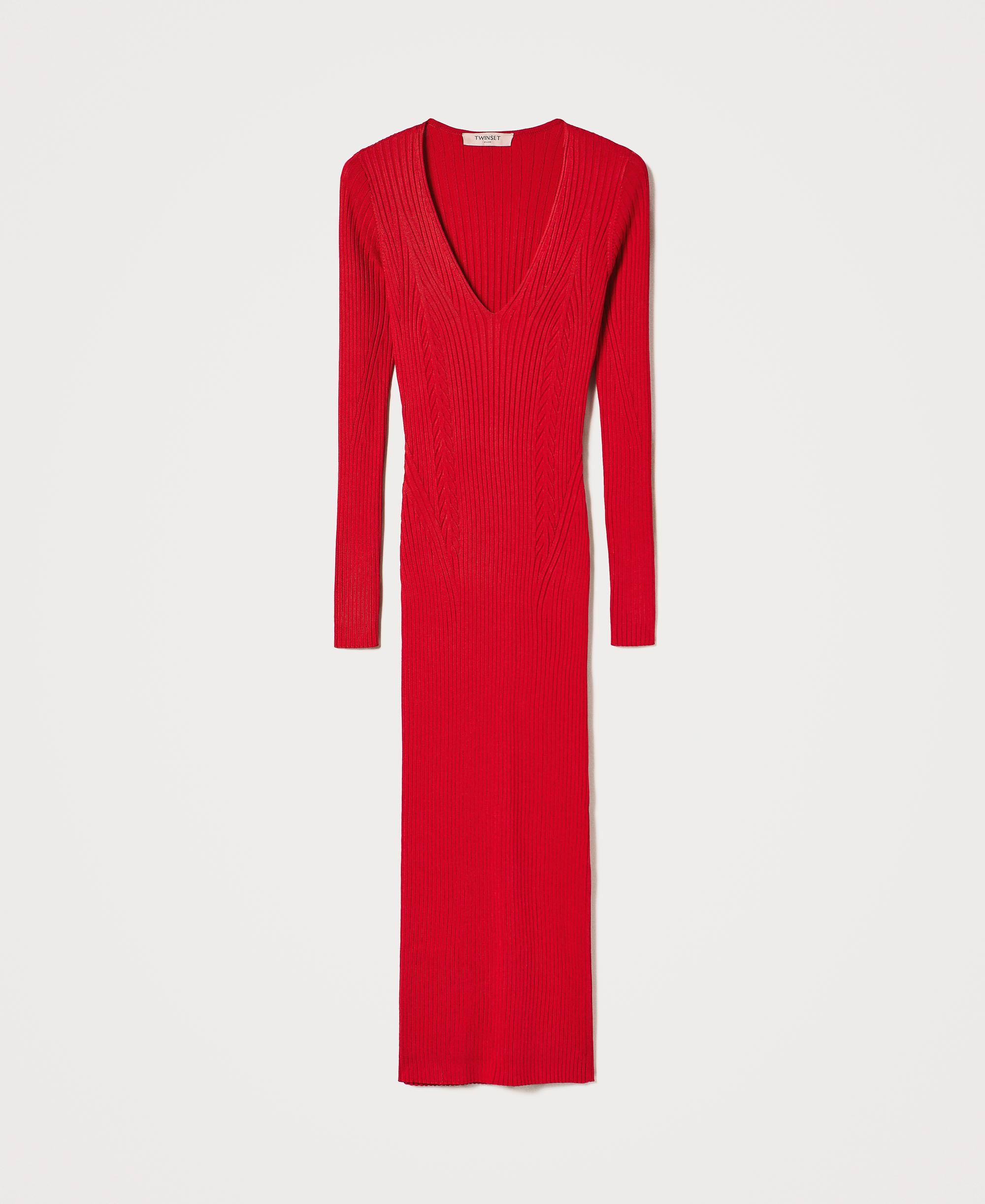 ribbed dress Woman, Red | TWINSET Milano
