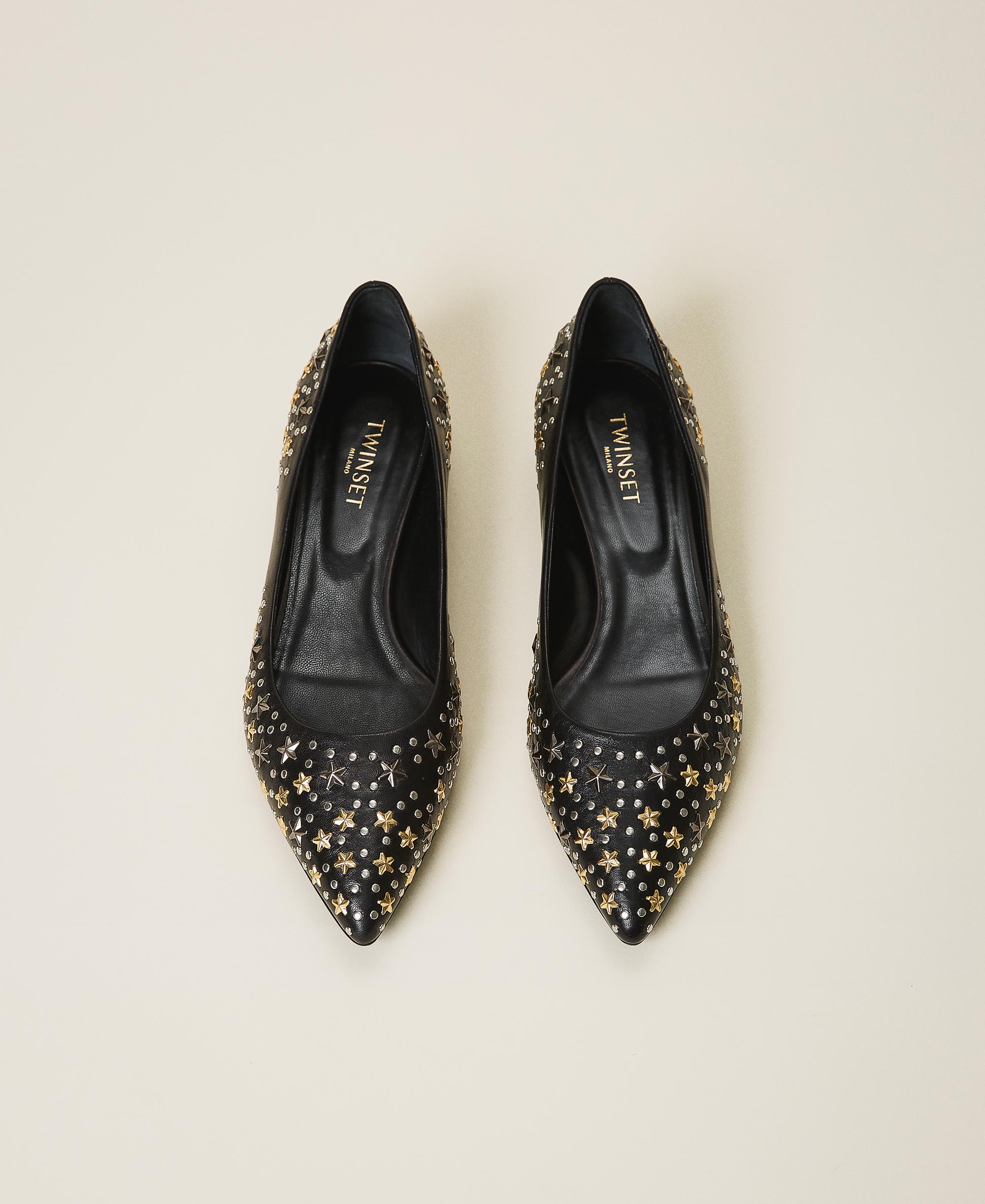Sadler Zip leather ballerina shoes