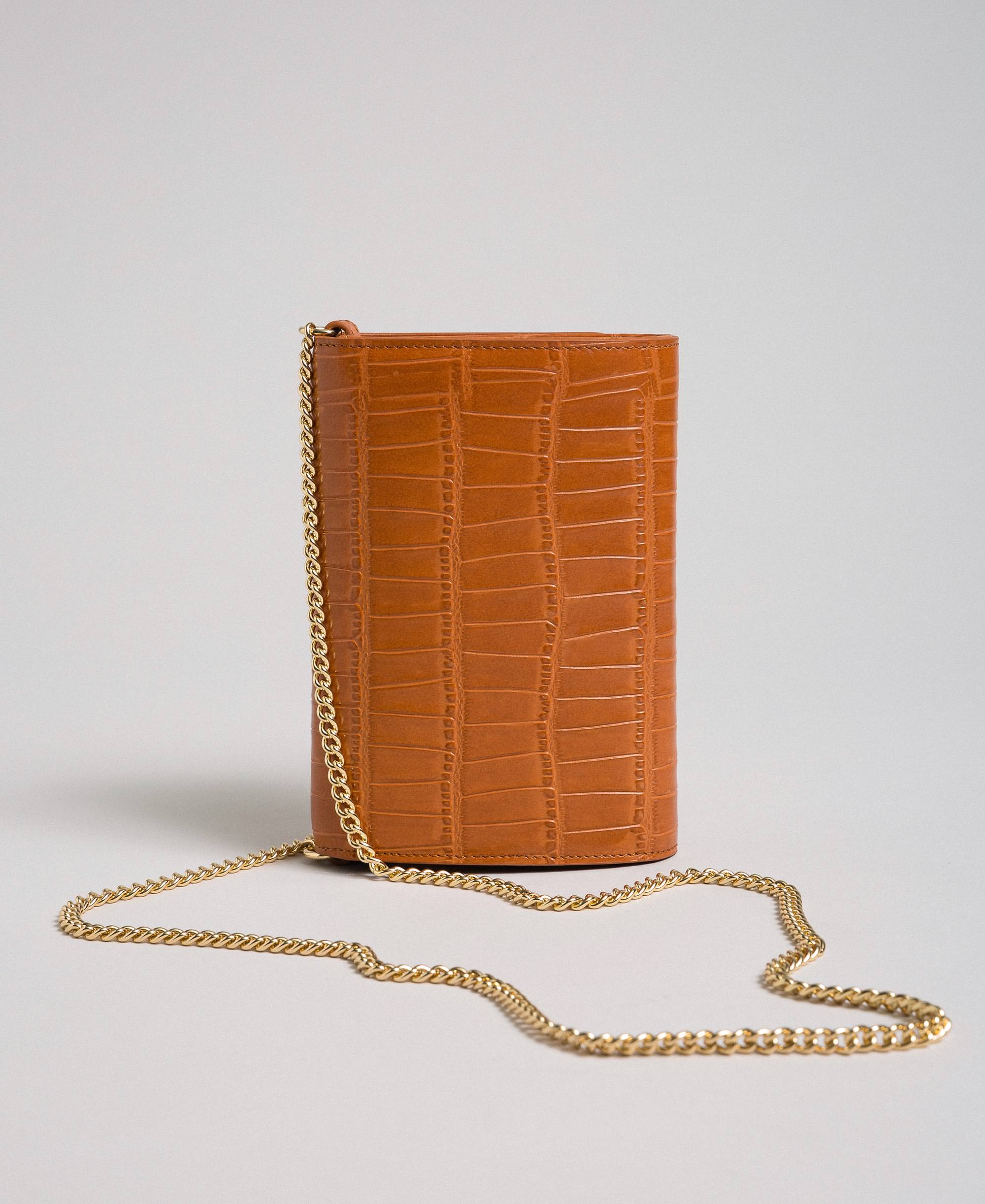 Borsa A Tracolla Donna In Pelle Marrone A Forma Di Gnocco, Piccola E Anti Scippo