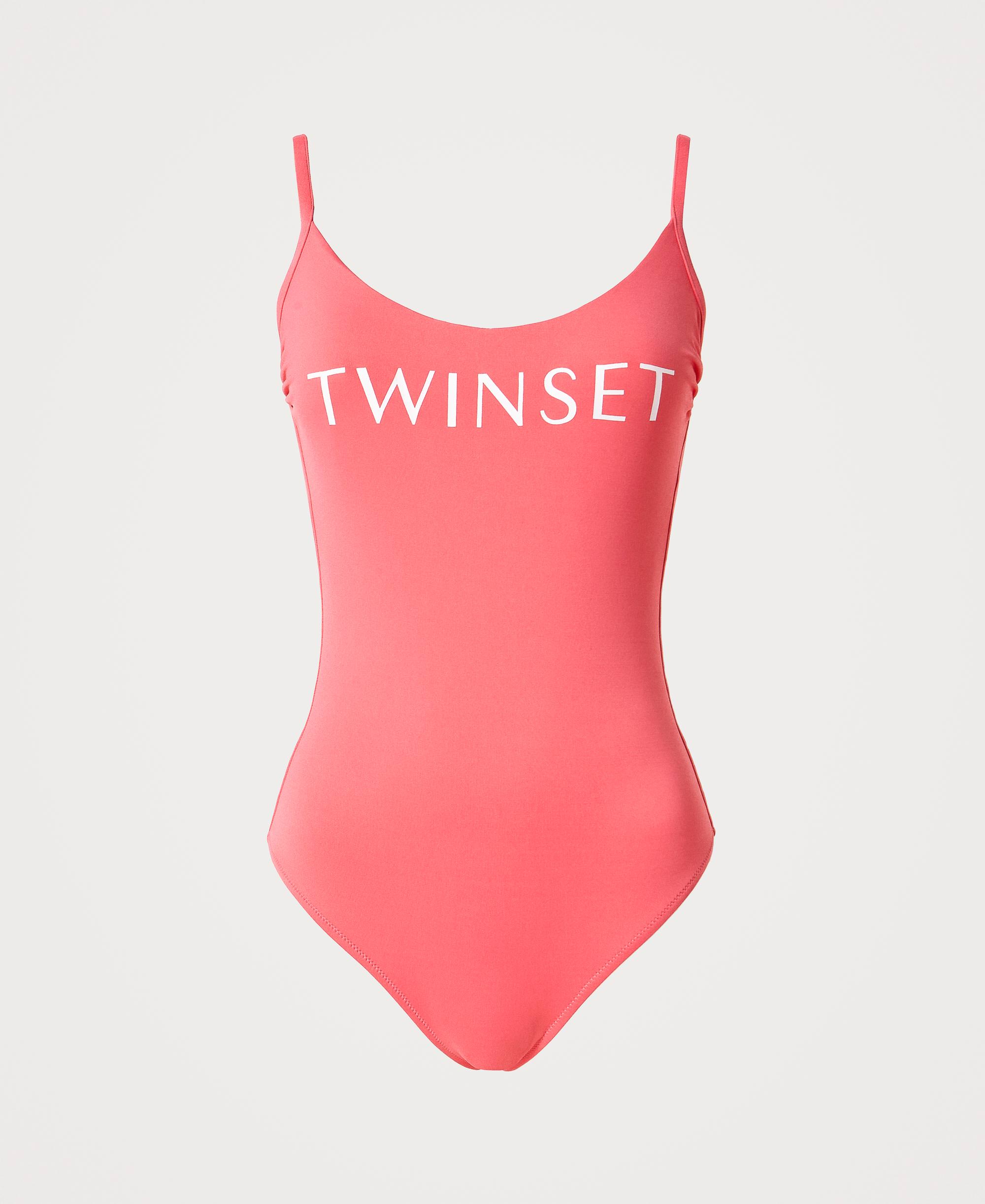 Logo one-piece swimsuit Woman, Black | TWINSET Milano