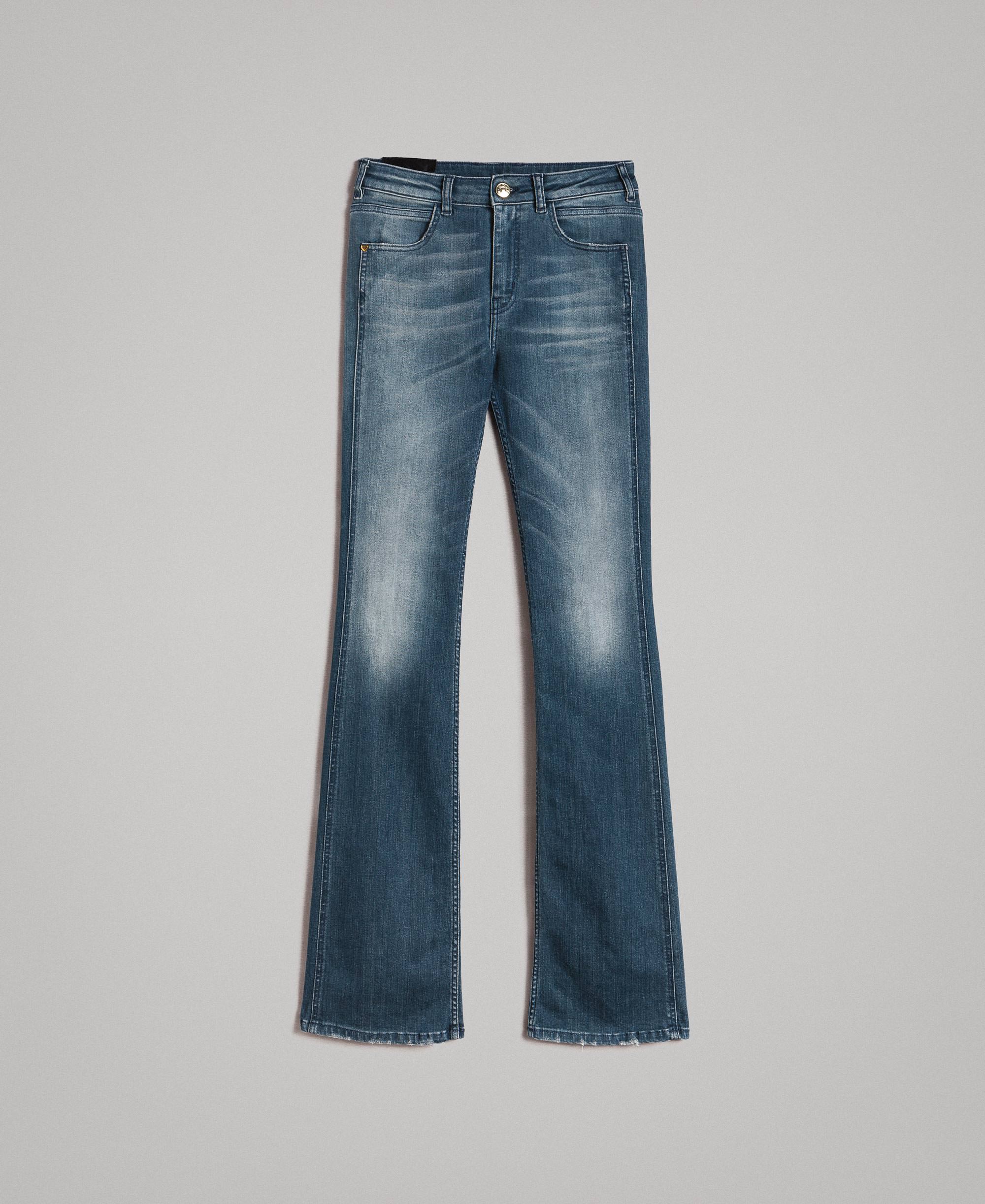 bell bottom jeans with fabric