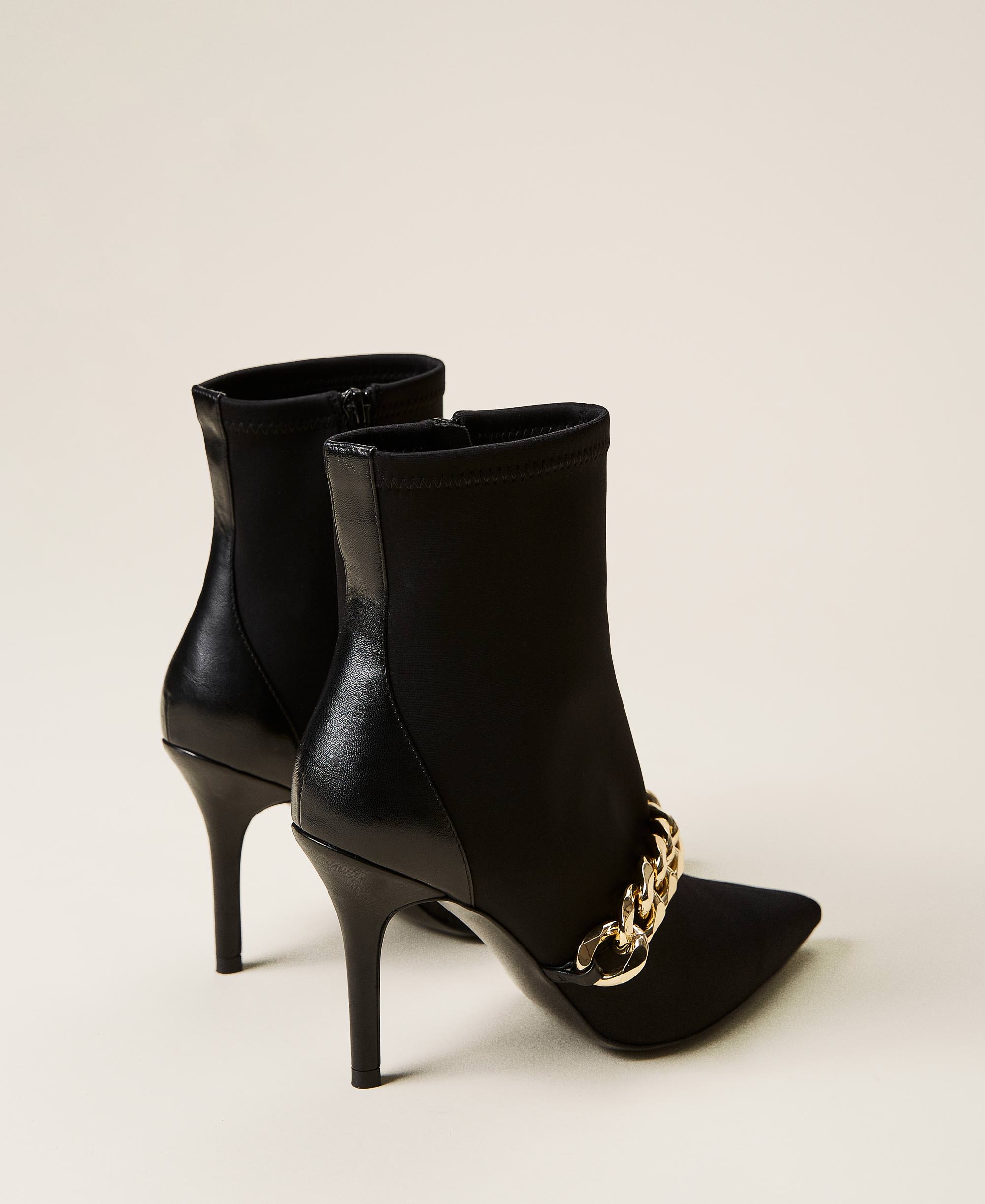 Ankle boots with chain Woman, Black TWINSET Milano