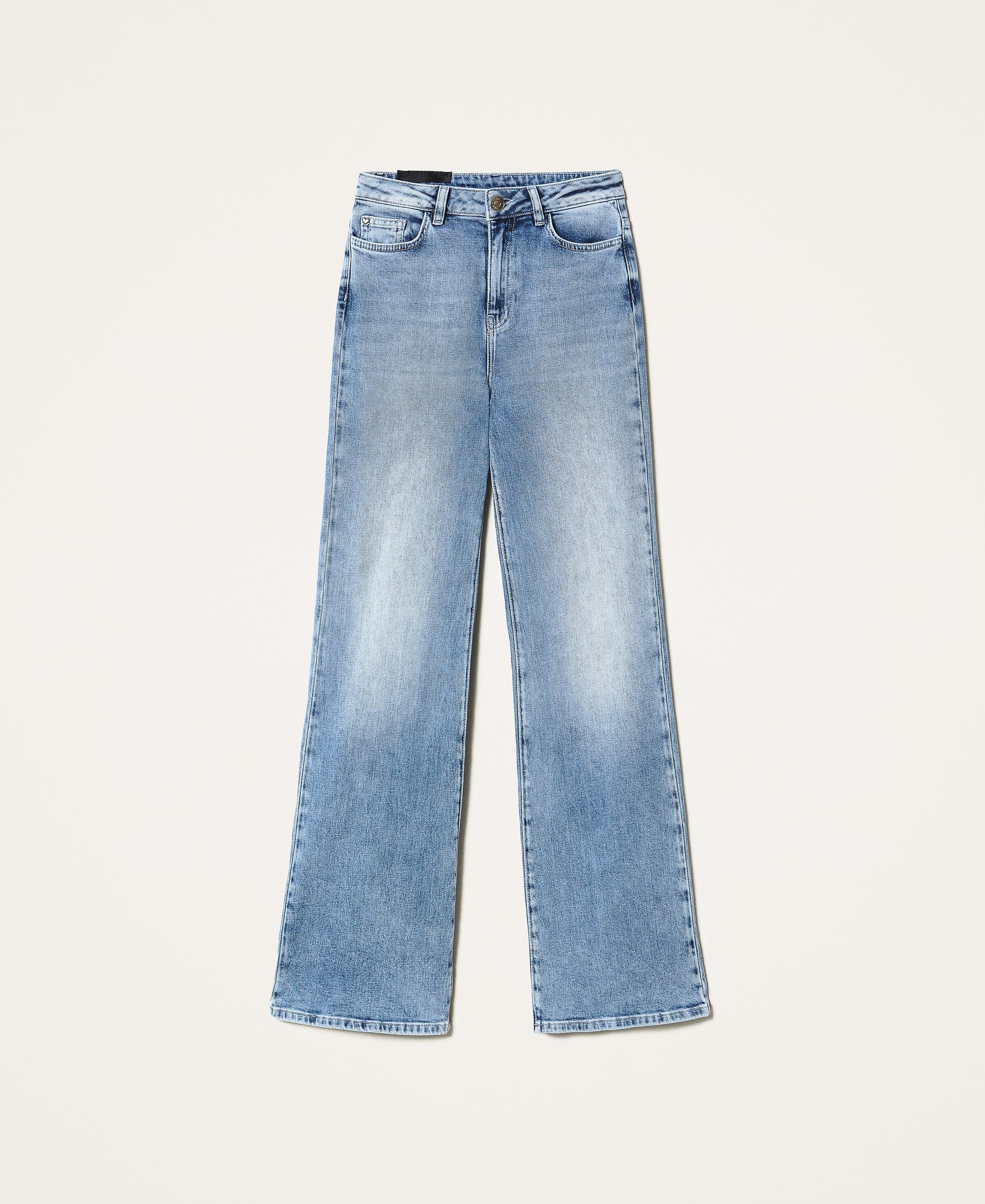 Unisex Trunk Layered Wide-Leg Jeans
