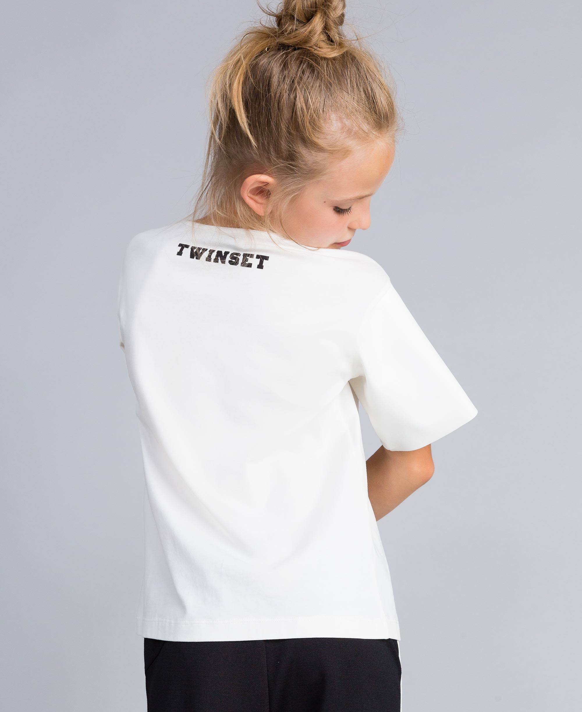 Off-White T-shirt Nera Con Stampa 44GAA001S26J003001 Per Bambina main image 1