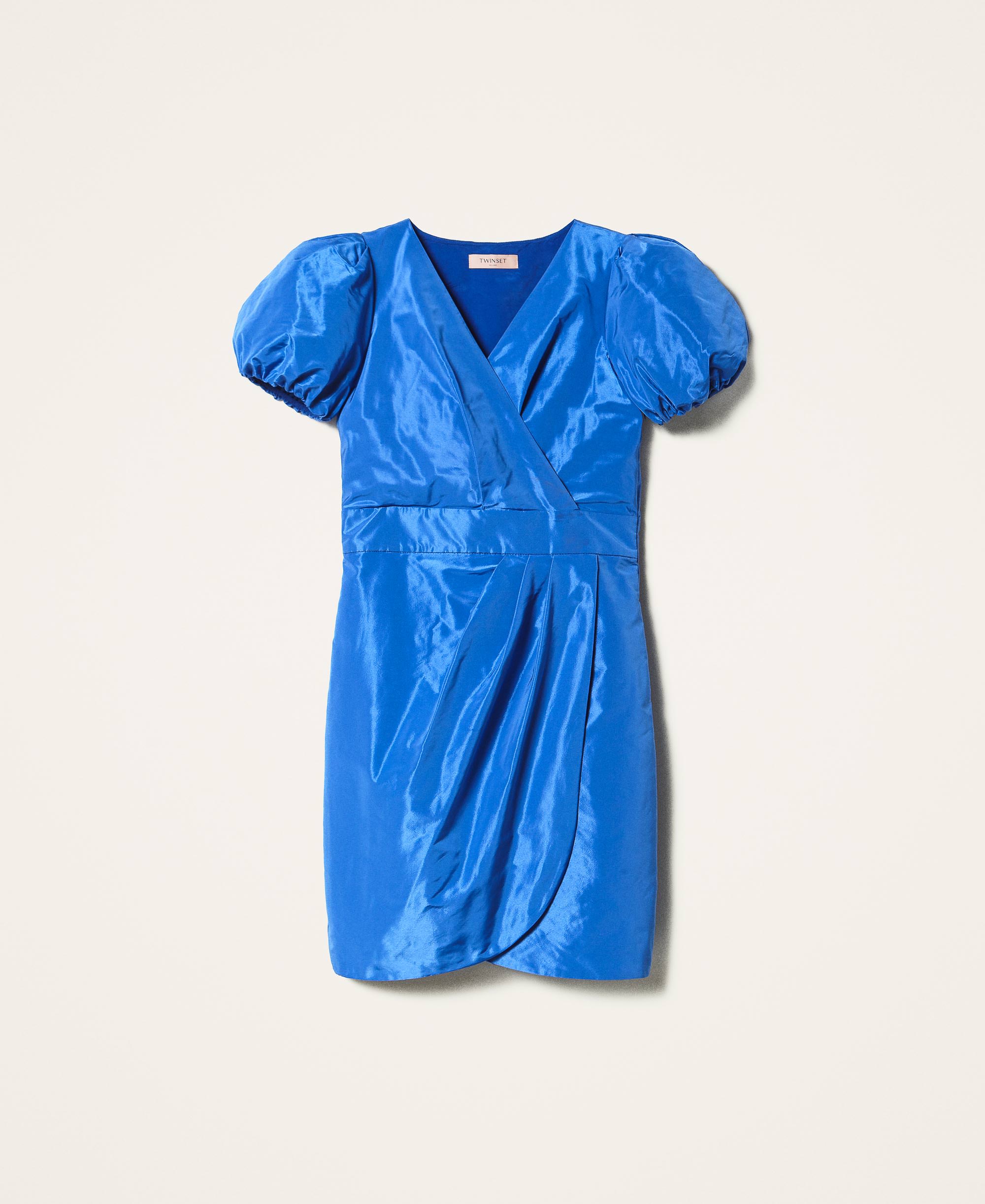 Scarf Hem Taffeta Twill Dress