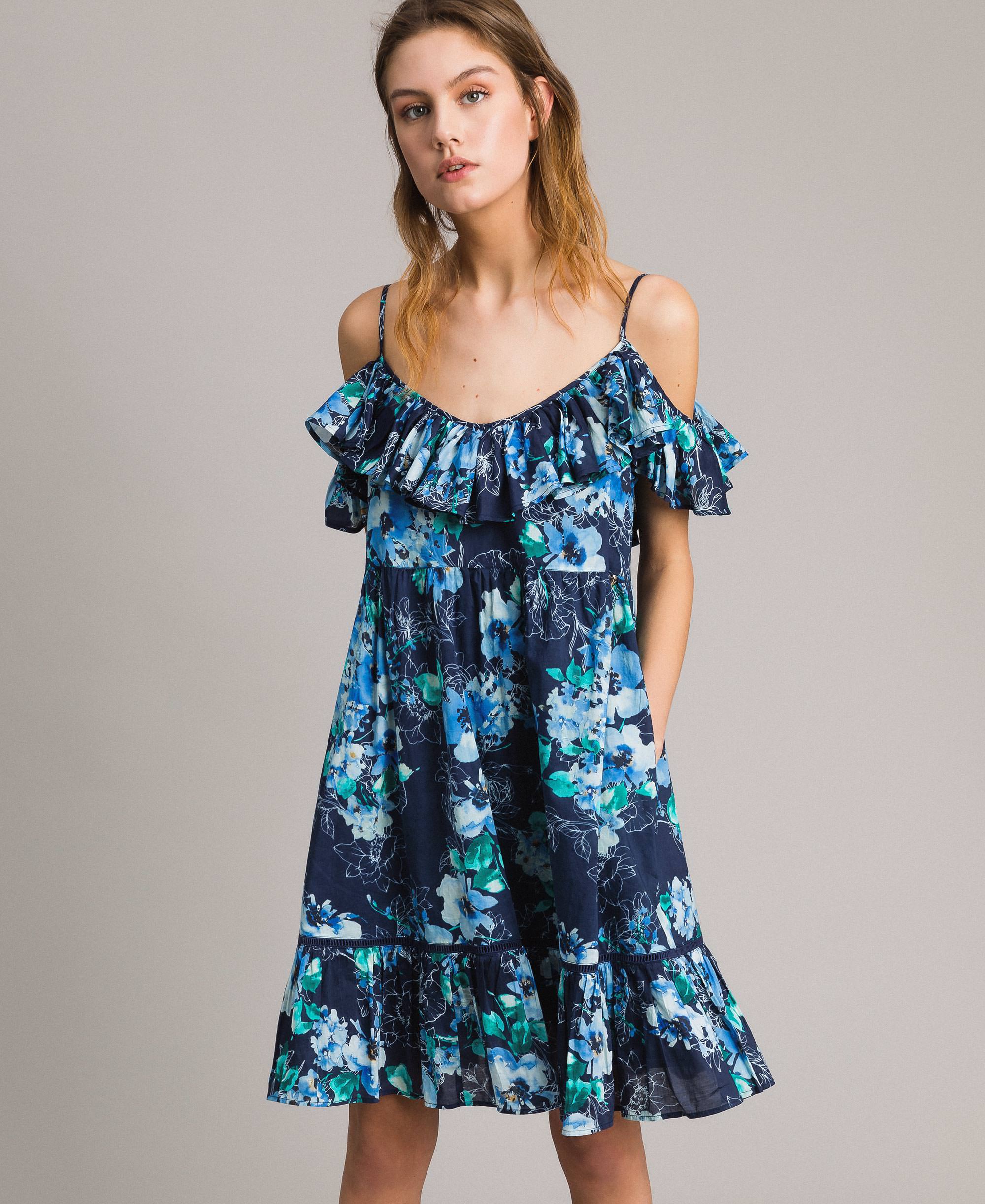 Twinset Musselin-Kleid mit Blumendruck 
