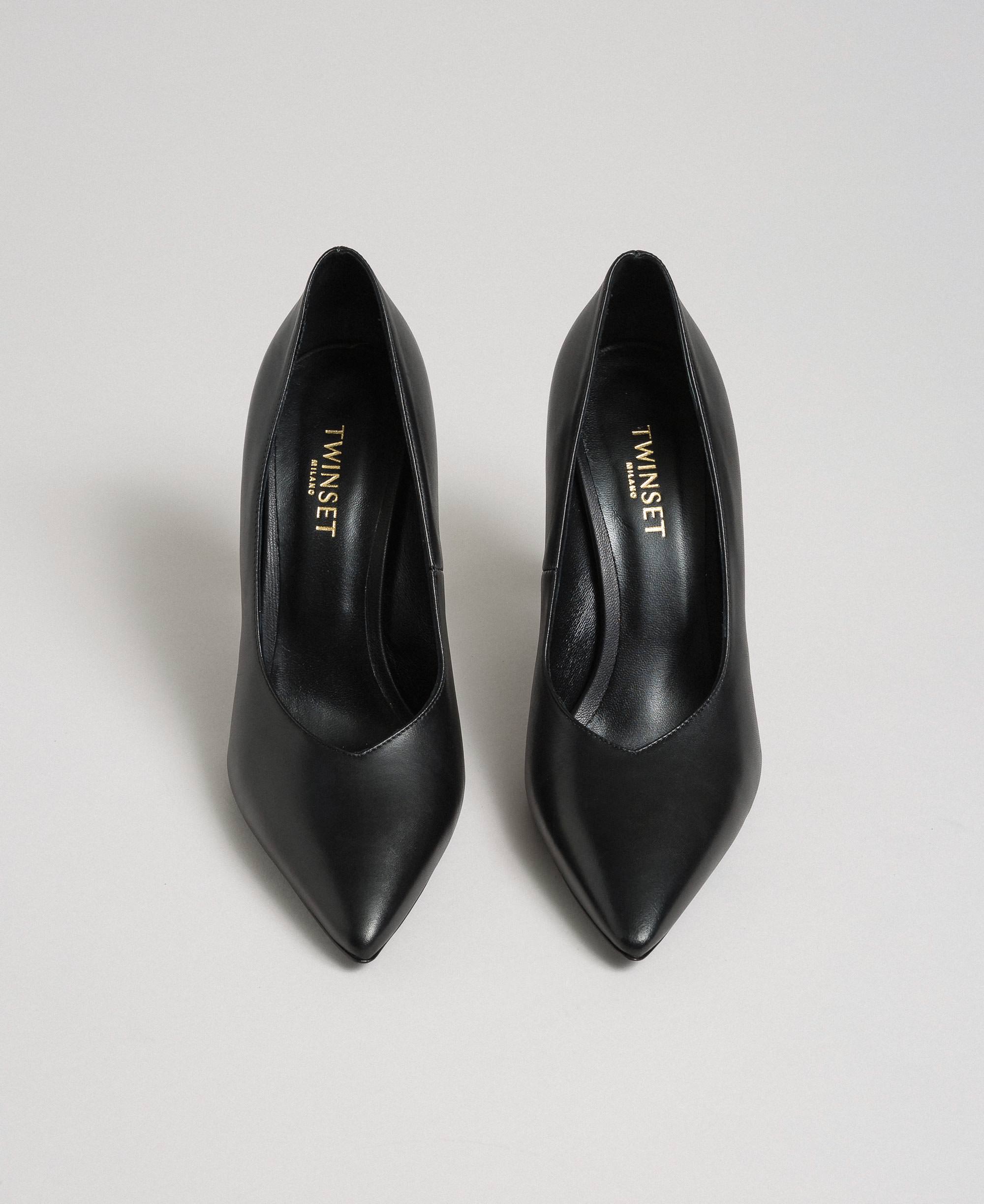 Escarpins Cuir Twinset en coloris Noir Femme Chaussures Chaussures à talons Escarpins 