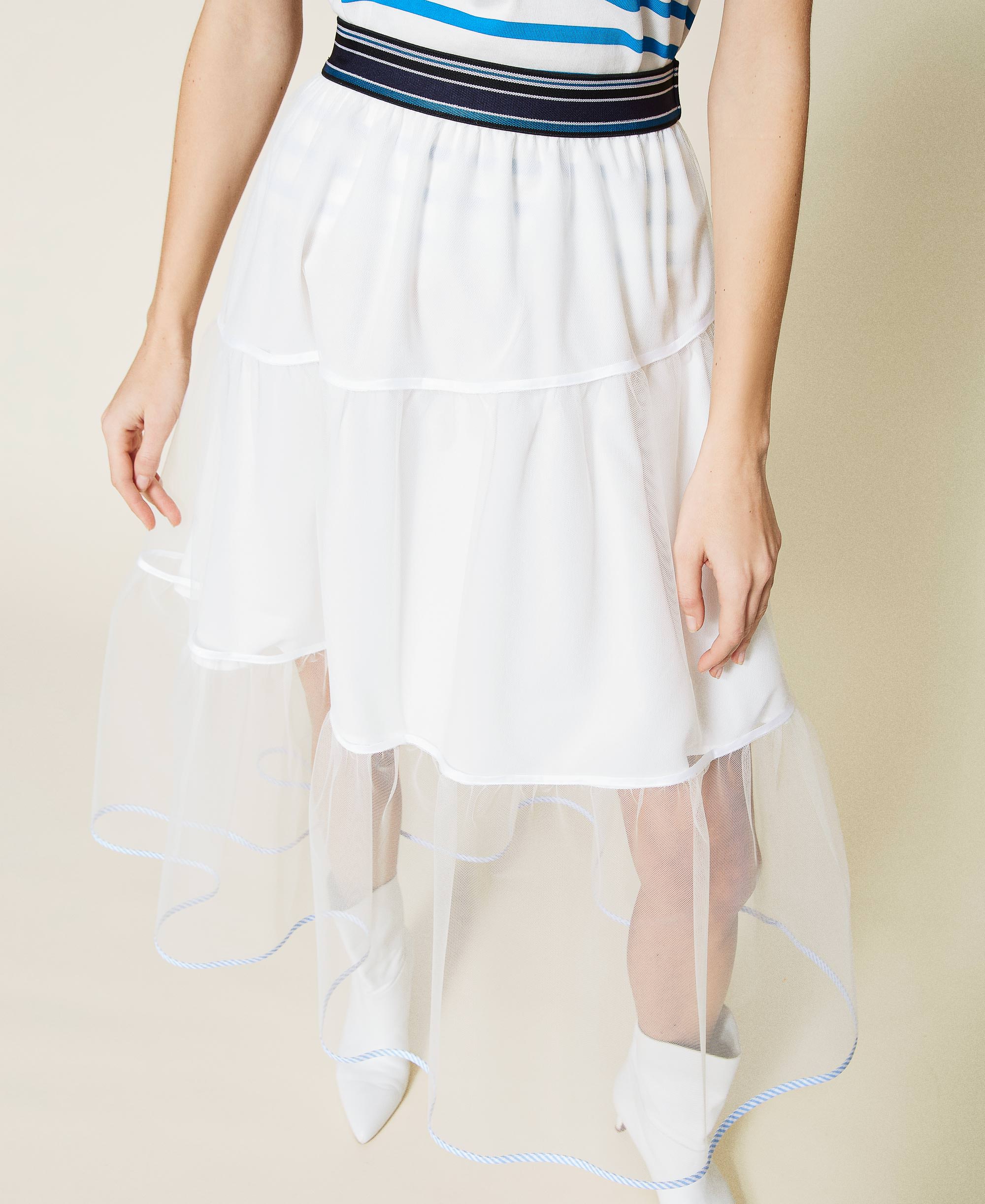 Jupe longue Soie Twinset en coloris Blanc Femme Vêtements Jupes Jupes longues 